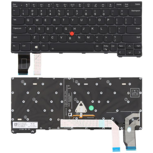 Clavier rétroéclairé pour ordinateur portable Lenovo ThinkPad X13 Gen 2 20WK 20XH X13 Yoga Gen 2 (version américaine) (noir) SH901A1815-05