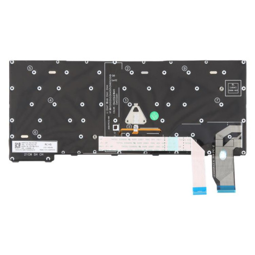 Clavier rétroéclairé pour ordinateur portable Lenovo ThinkPad X13 Gen 2 20WK 20XH X13 Yoga Gen 2 (version américaine) (noir) SH901A1815-05