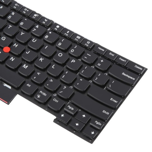 Clavier rétroéclairé pour ordinateur portable, version américaine, avec pointage, pour Lenovo Thinkpad E480, E485, E490, E495, E490S, L380, L480, L390, L490, R480, R490, T480S, T490, T495, 01YP360 (noir) SH301A686-05