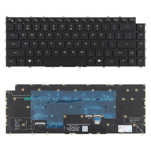 Clavier mécanique rétroéclairé RVB pour ordinateur portable Dell M16 R1 X16 R1 R2 W0X5N5 (version américaine) (noir) SH301A146-05