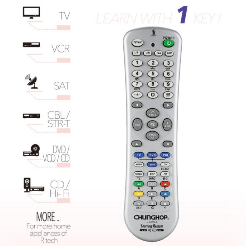 Télécommande universelle d'apprentissage infrarouge CHUNGHOP L350 SC01991071-07