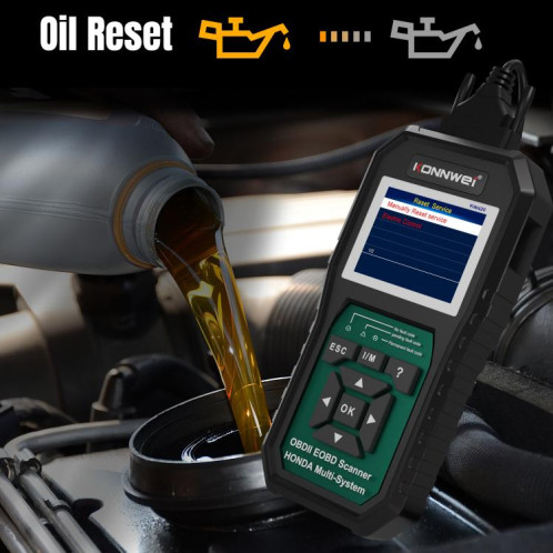 Outil de diagnostic de panne OBD2 pour voiture KONNWEI KW420, écran couleur 2,8 pouces, pour Honda (noir et vert) SK801A1742-022