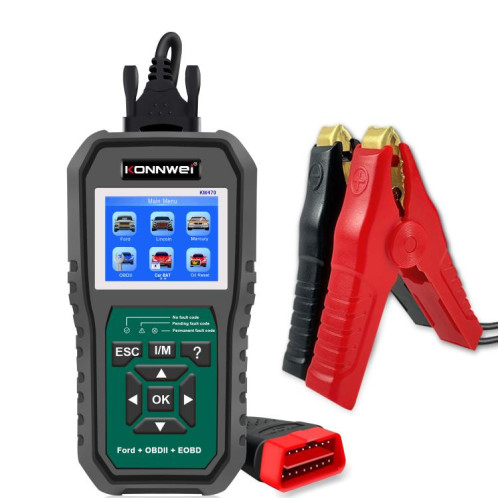 Outil de diagnostic de panne OBD2 pour voiture KONNWEI KW470, écran couleur 2,8 pouces, pour Ford (noir et vert) SK101A648-043