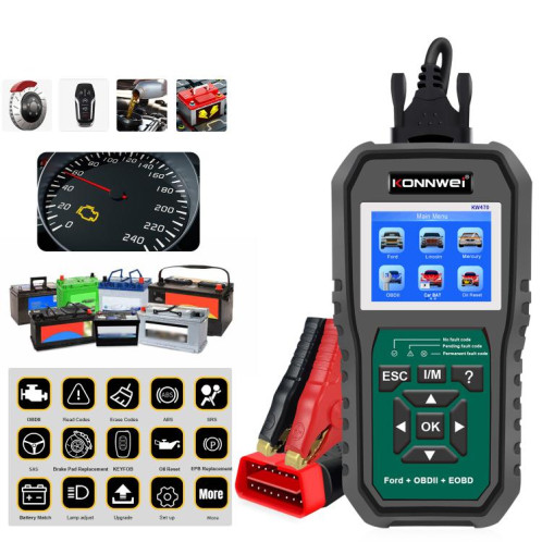 Outil de diagnostic de panne OBD2 pour voiture KONNWEI KW470, écran couleur 2,8 pouces, pour Ford (noir et vert) SK101A648-043