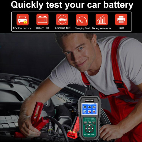 Outil de diagnostic de panne OBD2 pour voiture KONNWEI KW470, écran couleur 2,8 pouces, pour Ford (noir et vert) SK101A648-043
