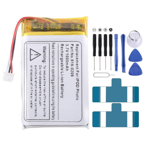 Batterie de remplacement 1000 mAh pour iPod Photo 20G, 30G, 60G, a1059, 1099, 616-0206 SH0410765-04