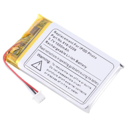 Batterie de remplacement 1000 mAh pour iPod Photo 20G, 30G, 60G, a1059, 1099, 616-0206 SH0410765-04