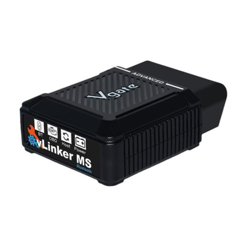 Scanner OBD2 Bluetooth pour voiture Vgate vLinker MS 12 V/24 V (noir) SV801A1745-011
