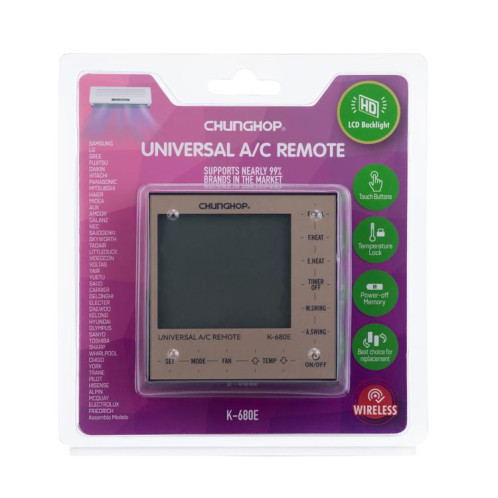 Télécommande universelle pour climatiseur CHUNGHOP K-680E SC17171514-06