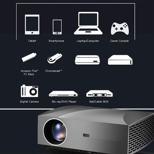 VIVIBRIGHT F30UP 1920x1080 Projecteur intelligent sans fil de cinéma maison portable de 4200 lumens, version Android SV8274671-06