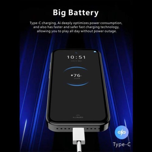 Melrose S17 Max, 4 Go + 64 Go, 3,75 pouces, Android 12.0, MTK6765 Octa Core, réseau 4G, double SIM, compatible Google Play (bleu) SM101B1787-022
