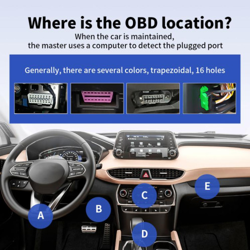 Outil de diagnostic OBDII K1 pour voiture, détecteur intelligent de pannes moteur (gris noir) SH101A365-013