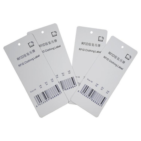 Étiquettes électroniques RFID pour vêtements en papier couché avec puce NXP U8 SR64171500-05