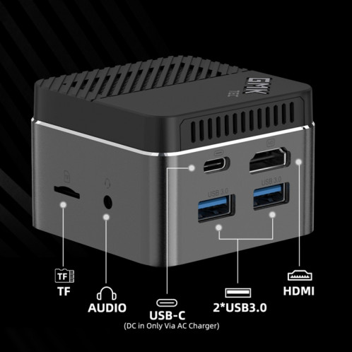 Mini PC système GMK NucBox Windows 10, Intel Celeron J4125 Quad Core 64bit 14nm 2GHz-2.7GHz, prise en charge WiFi et Bluetooth et RJ45, 8 Go + 128 Go, SH24011760-029