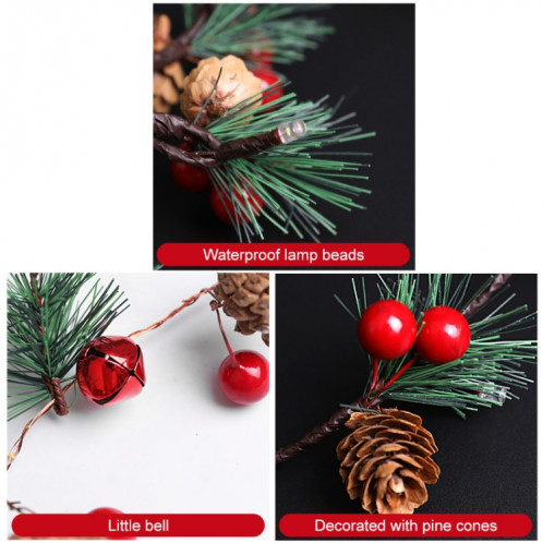 Aiguilles de pin de noël longueur de lampe de style de mise à niveau de cône de pin clair coloré longueur: 2m SH8868702-05