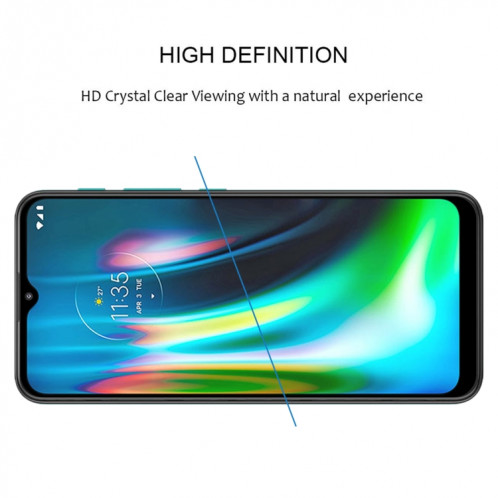 Pour Motorola Moto G9 (Inde) Film en verre trempé plein écran à colle complète SH9102196-08