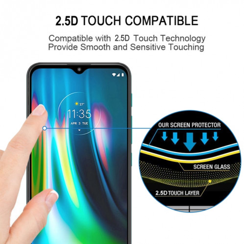 Pour Motorola Moto G9 (Inde) Film en verre trempé plein écran à colle complète SH9102196-08