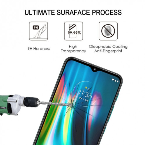 Pour Motorola Moto G9 (Inde) Film en verre trempé plein écran à colle complète SH9102196-08
