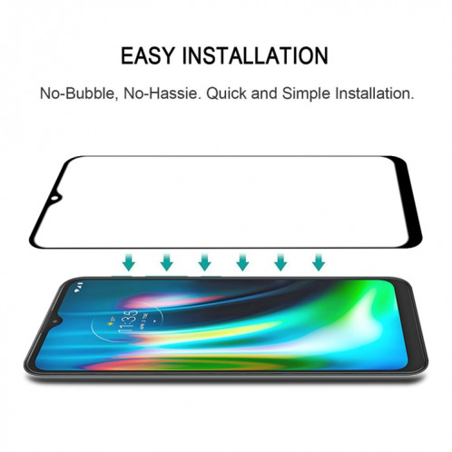 Pour Motorola Moto G9 (Inde) Film en verre trempé plein écran à colle complète SH9102196-08