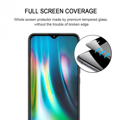 Pour Motorola Moto G9 Play Full Glue Film en verre trempé plein écran SH91031913-08