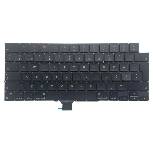 Clavier suédois pour MacBook Pro 16,2 pouces A3403 (version Royaume-Uni avec touches Entrée larges) SH70021623-05