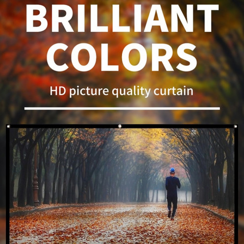 Rideau de film de projecteur en polyester fin pliable simple, taille : 120 pouces (4:3) zone de projection : 240 x 180 cm SH3910197-011