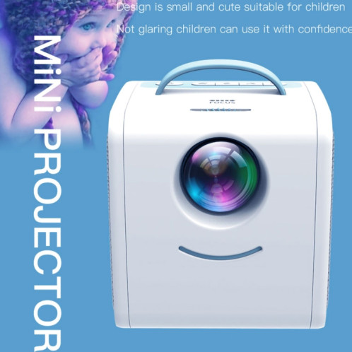 Q2 LED 1080P Mini projecteur portable pour enfants, type de prise: prise AU (bleu blanc) SH204B1807-013