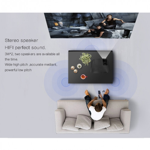 YG610 1280x768P projecteur numérique portable de cinéma maison LED HD, prise en charge de la connexion enfichable de téléphone portable SH94431824-011
