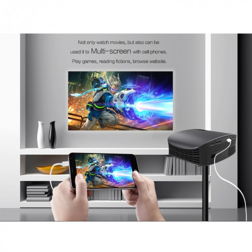 YG610 1280x768P projecteur numérique portable de cinéma maison LED HD, prise en charge de la connexion enfichable de téléphone portable SH94431824-011