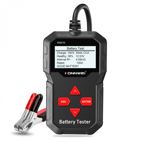 Détecteur de batterie de résistance de capacité de batterie de test de batterie de voiture KONNWEI KW210 SK9473128-017