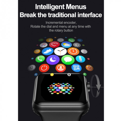 MX05 Montre intelligente Bluetooth à écran tactile couleur TFT de 1,54 pouces à double mode, moniteur de sommeil de soutien / moniteur de fréquence cardiaque / surveillance de la pression artérielle (noir) SH801C621-016