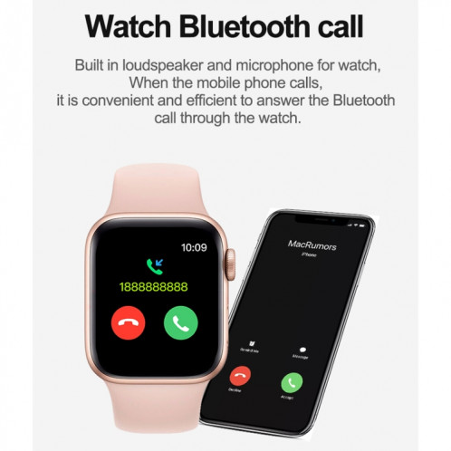 MX05 1,54 pouces TFT couleur écran tactile montre intelligente Bluetooth double mode, prise en charge du moniteur de sommeil / moniteur de fréquence cardiaque / surveillance de la pression artérielle (or rose) SH801B777-016