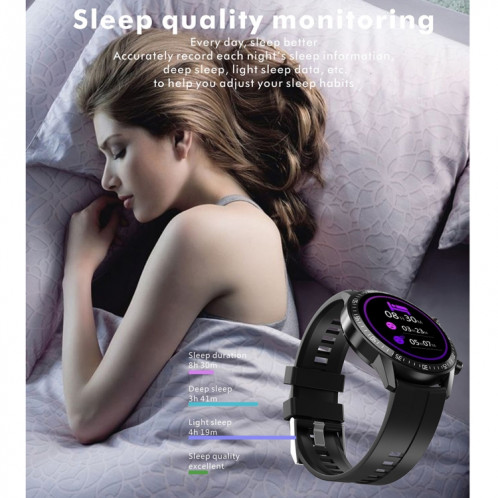 Q88 Montre intelligente Bluetooth à double mode à écran tactile de 1,28 pouces, moniteur de sommeil / moniteur de fréquence cardiaque / surveillance de la pression artérielle (bracelet en cuir marron) SH701A1210-016