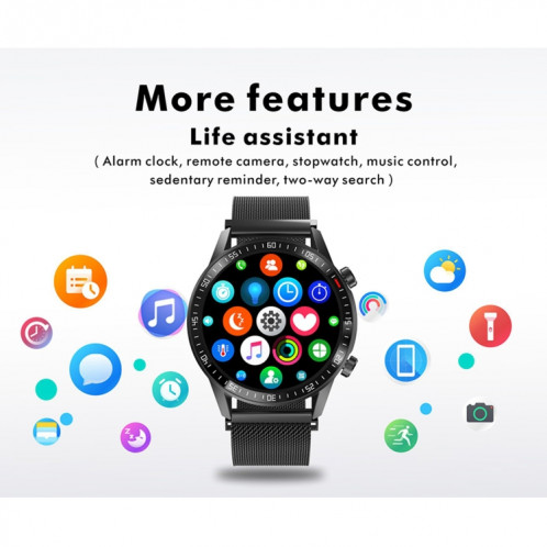 Q88 Montre intelligente Bluetooth à double mode à écran tactile de 1,28 pouces, moniteur de sommeil / moniteur de fréquence cardiaque / surveillance de la pression artérielle (bracelet en cuir marron) SH701A1210-016