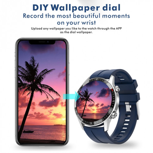Q88 Montre intelligente Bluetooth à double mode à écran tactile de 1,28 pouces, moniteur de sommeil / moniteur de fréquence cardiaque / surveillance de la pression artérielle (bracelet en cuir marron) SH701A1210-016