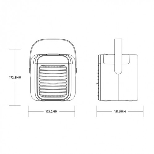Instrument de réapprovisionnement de l'eau du ventilateur de l'humidificateur portable BD-F26 (rose) SH124F281-08