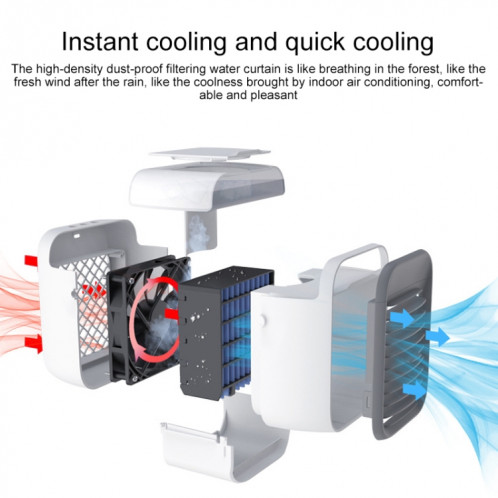 Instrument de réapprovisionnement sur l'eau du ventilateur de l'humidificateur portable BD-F26 (blanc) SH124W1429-08