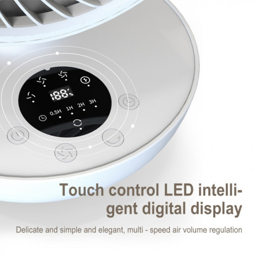 WT-F44 Réglable Desktop LED Smart Digital Circulation Air Circulation Ventilateur électrique, 3 Vitesse Control (Vert) SH051G770-010
