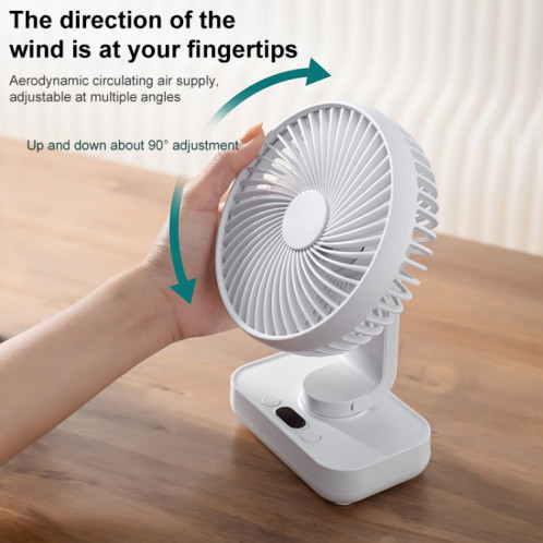 Petit ventilateur oscillant de bureau portable D606Y (noir) SH074B1647-09