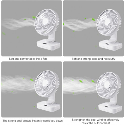 Petit ventilateur oscillant de bureau portable D606Y (noir) SH074B1647-09