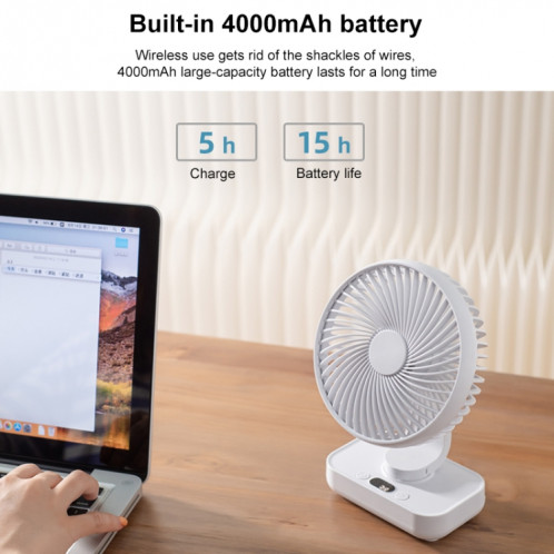 Petit ventilateur oscillant de bureau portable D606Y (noir) SH074B1647-09