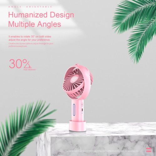 ROCK F2 Mini ventilateur portable à 3 niveaux avec mode de ventilateur USB Bureau Ventilateur muet (Rose) SR011F1413-019