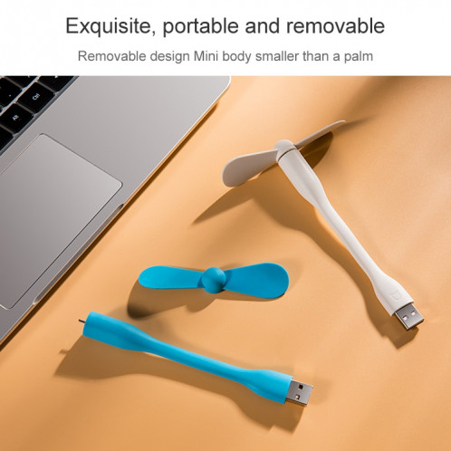 Mini ventilateur électrique USB d'origine Xiaomi Mijia portable (blanc) SX152W410-07
