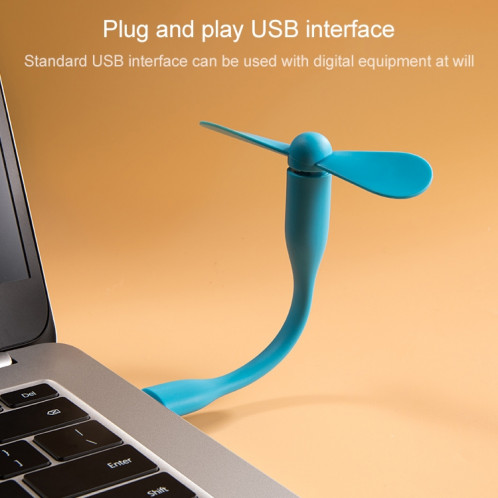 Ventilateur électrique USB mini-muet portable d'origine Xiaomi Mijia (bleu) SX152L232-07
