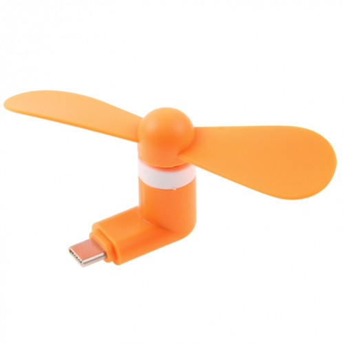 Mode USB 3.1 Type-C Mini ventilateur avec deux feuilles, pour téléphone portable avec fonction OTG (Orange) SM600E1486-011
