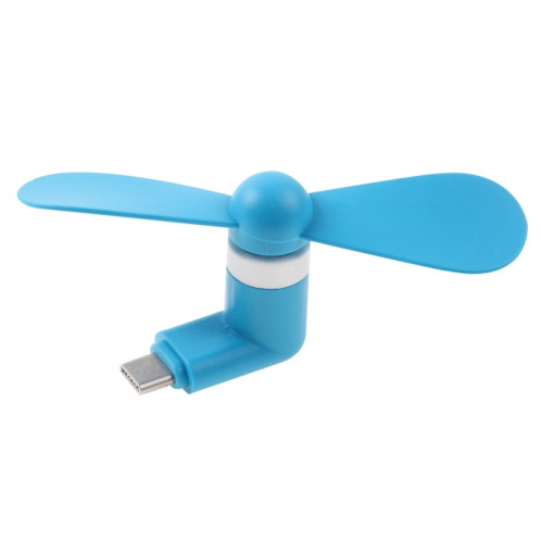 Mode USB 3.1 Type-C Mini ventilateur avec deux feuilles, pour téléphone portable avec fonction OTG (bleu) SM600L608-011