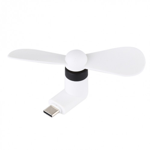 Port USB Type 3.1 Mini Ventilateur de type C avec deux feuilles, pour téléphone portable avec fonction OTG et port USB Type C (blanc) SP600W40-010