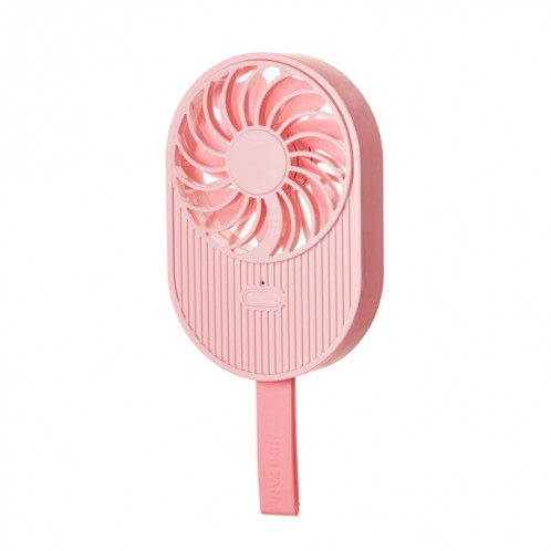 LLD-17 0.7-1.2W Forme De Crème Glacée Portable 2 Contrôle De Vitesse USB Ventilateur De Poche Avec Lanière (Rose) SH166F945-010