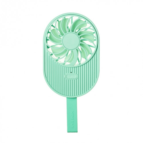 LLD-17 0.7-1.2W Forme De Crème Glacée Portable 2 Contrôle De Vitesse USB Ventilateur De Poche Avec Lanière (Vert) SH166G375-010