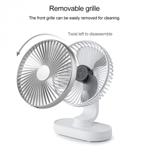 D77 4W Micro USB et USB-C / Type-C Rechargeable Portable Ventilateur de bureau à secousse de tête automatique réglable à quatre vitesses (rose) SH512F1914-09